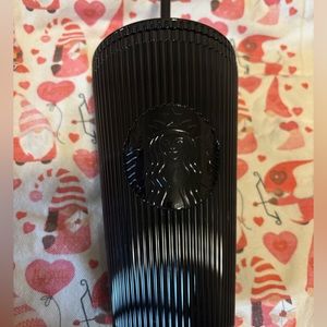 Starbucks All Black Ridged Tumbler